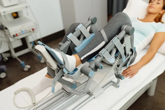 Continuous Passive Motion (CPM) to restore knee Range of Motion 
